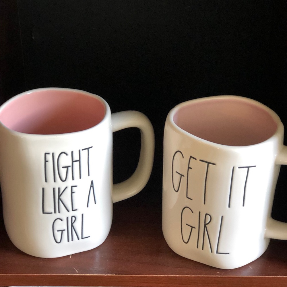 Rae Dunn fight like a girl and get it girl pink